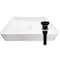 Novatto Rectangular White Porcelain Sink with Matte Black Drain Combo NP-208513MB - alternate 1